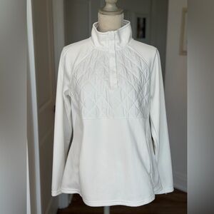 Avia White Quilted Pullover